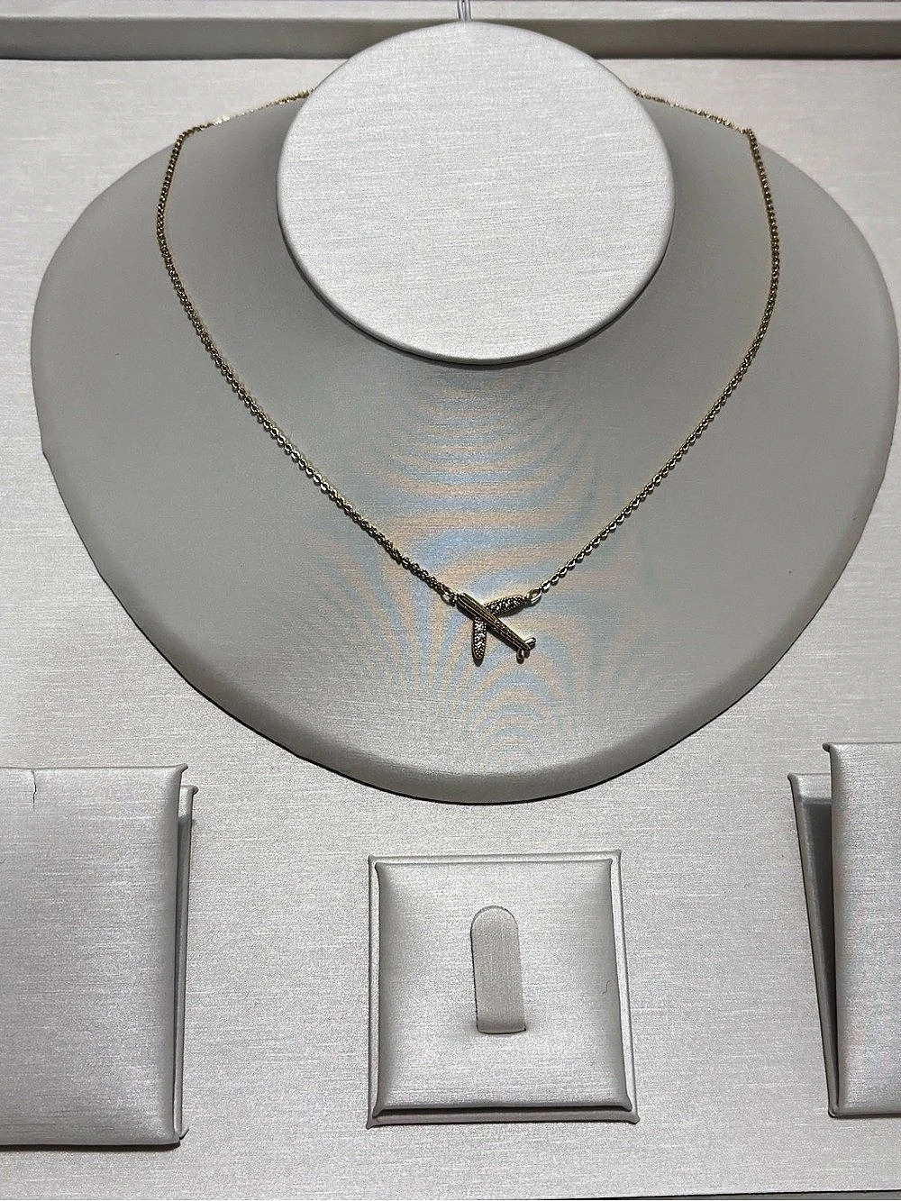 Gold Airplane Pendant Necklace
